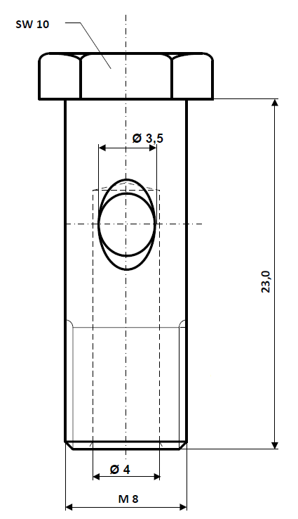 Fix Nippel FN 1460 Schraubnippel 8 x 23 Bohr- Ø 3,5 Stahl verzinkt