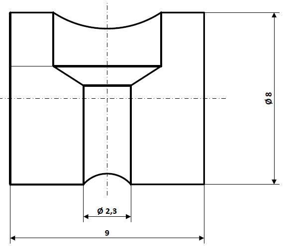 Fix Nippel FN 2530 Lötnippel 8 x 9 Bohr- Ø 2,3 Messing