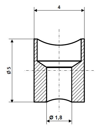 Fix Nippel FN 2580 Lötnippel 5 x 4 Bohr- Ø 1,8 Messing