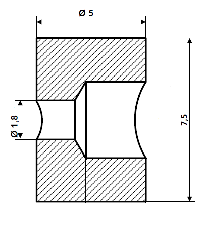 Fix Nippel FN 2610 Lötnippel 5 x 7,5 Bohr- Ø 1,8 Messing