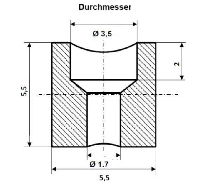 Fix Nippel FN 2645 Lötnippel 5,5 x 5,5 Bohr- Ø 1,7 Messing