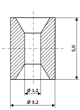 Fix Nippel FN 2680 Lötnippel 3,2 x 5 Bohr- Ø 1,2 Messing