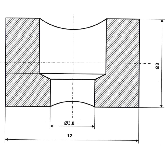 Fix Nippel FN 3040 Lötnippel 8 x 12 Bohr- Ø 3,8 Messing