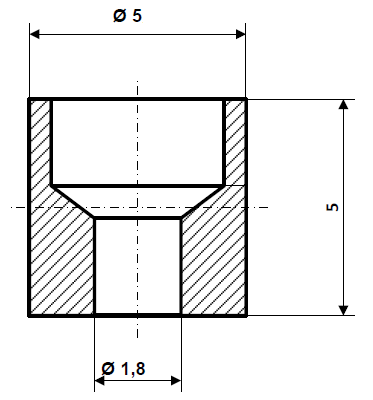 Fix Nippel FN 3450 Lötnippel 5 x 5 Bohr- Ø 1,8 Messing