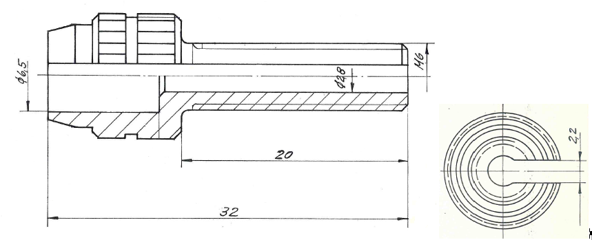 Fix Nippel FN 4211 Rändelstellschraube, geschlitzt M 6 x 32/20 Messing vernickelt