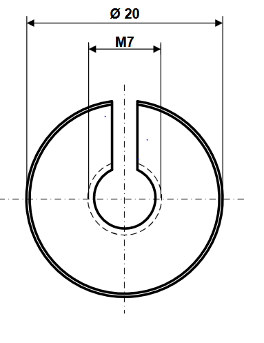 Fix Nippel FN 4224 Rändelmutter geschlitzt M 7 Aluminium