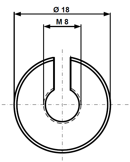 Fix Nippel FN 4244 Rändelmutter geschlitzt M 8 Aluminium