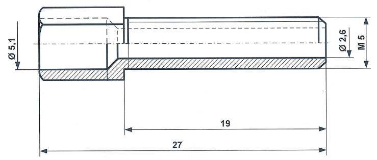 Fix Nippel FN 4346 6-Kt Stellschraube MS M 5 x 27/19 (18)