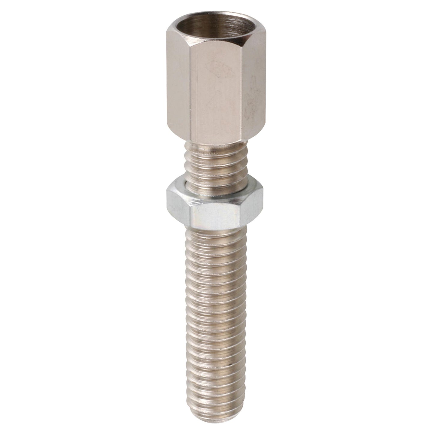 Fix Nippel FN 8059 6-Kt Stellschraube M 6 x 34/24 Messing vernickelt mit Mutter
