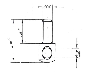 Fix Nippel FN 5030 Strebenbolzen M 5 x 24/15 (Ø 4,7) Stahl verzinkt