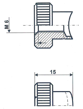 Fix Nippel FN 7182 Rändelmutter für Bremsgestänge M 6 Stahl verzinkt
