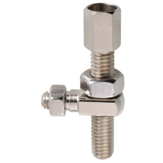 Fix Nippel FN 8049 6-Kt Stellschraube M 6 x 40/30 Messing vernickelt mit Querbolzen