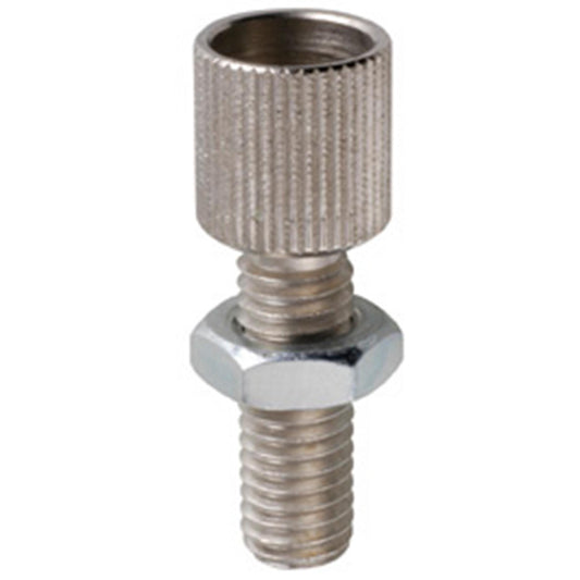 Fix Nippel FN 8060 Rändelstellschraube M 5 x 23/15 Messing vernickelt mit Mutter