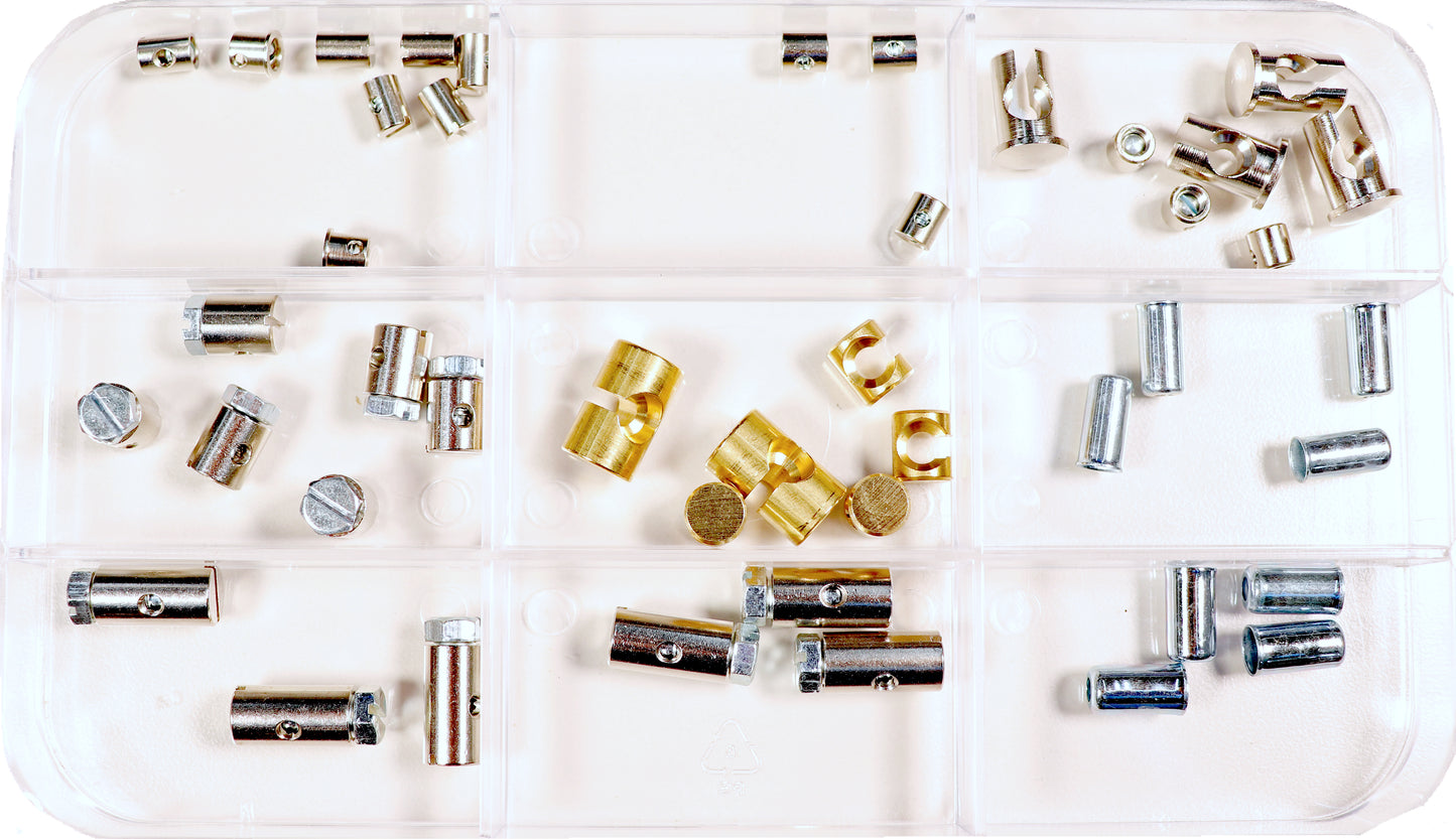 Fix Nippel FN 4715 Kombi-Sortiment Löt- und Schraubnippel, Inhalt 44 Stück