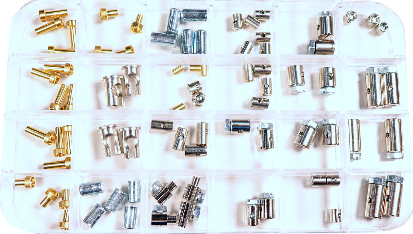 Fix Nippel FN 4720 Kombi-Sortiment Löt- und Schraubnippel, Endhülsen, Inhalt 80 Stück