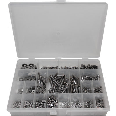 870 Teile Sechskantschrauben mit Gewinde bis Kopf Sortiment + Zubehör A2