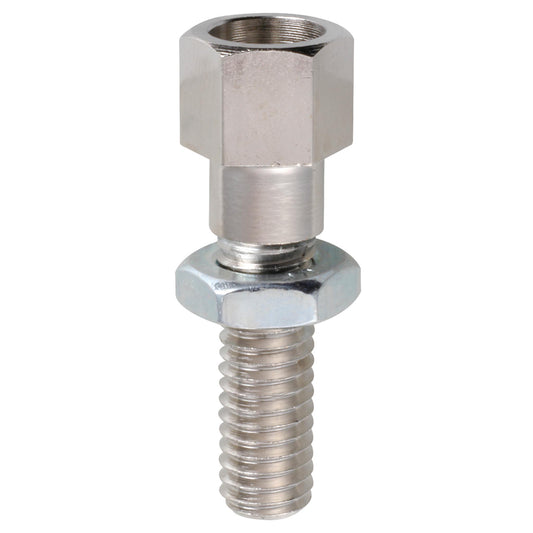 Stellschrauben, montiert mit Mutter M 7 x 34 Messing vernickelt