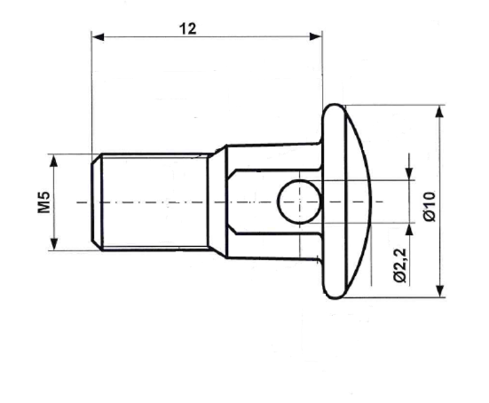 Fix Nippel FN 4310 Bremsschraube St M 5 x ~14,7/~12/~7 Stahl verzinkt