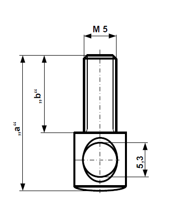 Fix Nippel FN 5145 Strebenbolzen M 5 x 35/26 (Ø 5,3) Stahl verzinkt