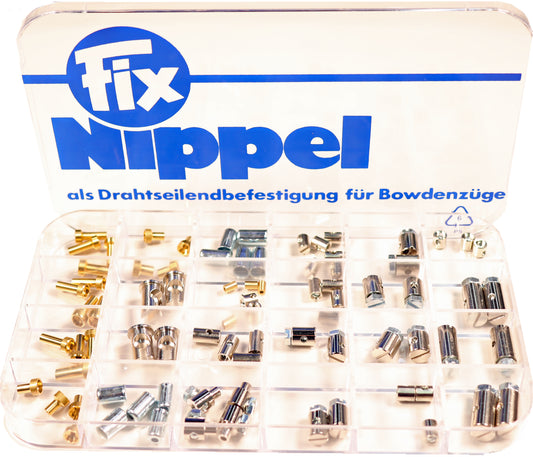 Fix Nippel FN 4720 Kombi-Sortiment Löt- und Schraubnippel, Endhülsen, Inhalt 80 Stück