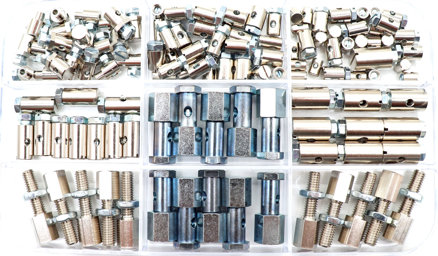 Fix Nippel FN 4780 Kombi - Sortiment / Schraubnippel + Stellschrauben / Inhalt 120 Teile