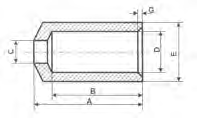 Hülse 4,3 x 9 Messing vernickelt